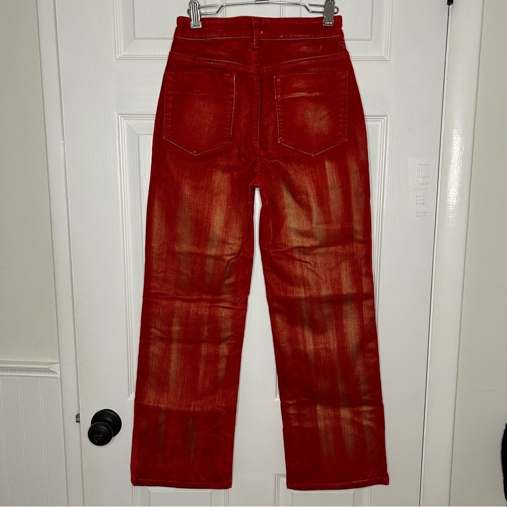 Anthropologie Pilcro The Annie Flocked High-Rise Straight-Leg Jeans - Picture 12 of 16